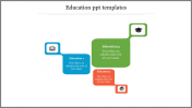 Simple Education PPT Templates Slide Design-Three Node