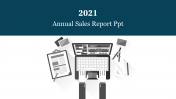 Annual Sales Report PPT For Title Presentation PowerPoint