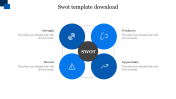 SWOT Template Download-Circle Designs Presentation