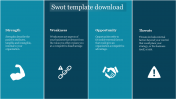 Customized SWOT Template Download Slide Design-Four Node
