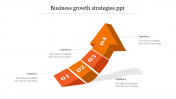Adorable Arrow Shape Business Growth Strategies PPT