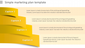 Delightful Marketing Plan Template Slide Design 4-Node