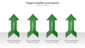 Creative Arrow Shape Target Template PowerPoint Slide