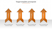 Amazing Arrow Shape Target Template PowerPoint Design