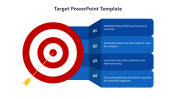 Target PowerPoint And Google Slides Template With Blue