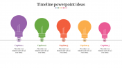 Stunning Timeline PowerPoint Ideas In Bulb Model