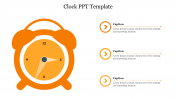 Our Predesigned Clock PPT Templates Slide-Orange Color