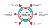 Fantastic Digital Marketing Strategy PPT with Six Nodes