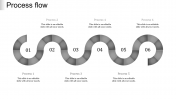 Engaging Process Flow PPT Template Design-Six Node
