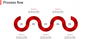 Amazing Process Flow PPT Template Slide Design-Five Node