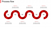 Awesome Process Flow PPT Template With Six Nodes Slide