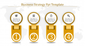 Affordable Business Strategy PPT Templates-Four Node