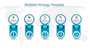Amazing Business Strategy Template With Five Nodes