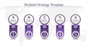 Editable Business Strategy Template In Purple Color