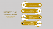 Amazing Business Plan Presentation Template With Four Nodes
