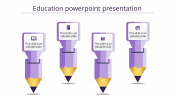 Creative Education PowerPoint Presentation With Pencil Model