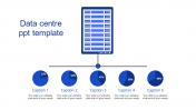 Blue Data Center PPT Template Five For Presentation