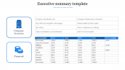 Executive Summary Template PPT Design- Table model