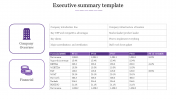 Executive Financial Summary Slide Template