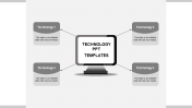 Simple Technology PowerPoint Templates Design-Grey Color