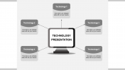 Best Technology PowerPoint Templates In Grey Color Model