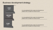 Simple Business Development Strategy PPT-Three Node