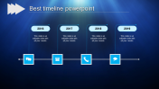 Attractive Best Timeline PowerPoint With Dark Background