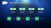 Amazing Best Timeline PowerPoint With Dark Background