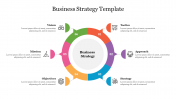 Awesome Business Strategy Template With Hexagon Model