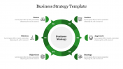 Attractive Business Strategy Template With Green Color