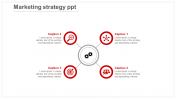 Creative Marketing Strategy PPT With Four Nodes Slide