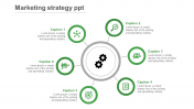 Attractive Marketing Strategy PPT With Six Nodes Slide