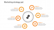 Incredible Marketing Strategy PPT In Orange Color Model