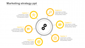 Use Marketing Strategy PPT With Six Nodes Slide Model