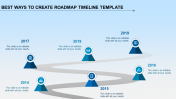 Amazing Roadmap Timeline Template with Six Nodes