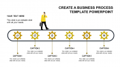 Business Process Template PowerPoint With Six Node