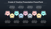  timeline presentation powerpoint - pentagon model
