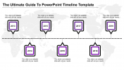 Effective PowerPoint Timeline Template In Purple Color