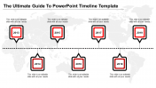 Amazing PowerPoint Timeline Template In Red Color Slide