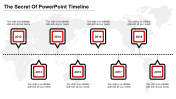 Our Predesigned PowerPoint Timeline Template In Red Color