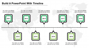 Creative PowerPoint Timeline Template In Green Color