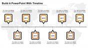 Affordable PowerPoint Timeline Template In Orange Color