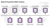 Awesome PowerPoint Timeline Template In Purple Color