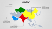 Asia Map Template For PowerPoint and Google Slides