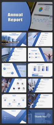 Twelve Noded Annual Report PowerPoint Template Presentation