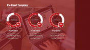 Get Pie Chart Template Presentation With Red Background