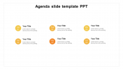 Stunning Agenda Slide Template PPT With Six Nodes Slide