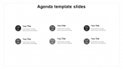 Customized Agenda Template Slides Presentation-Six Node