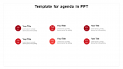 Effective Template For Agenda In PPT With Six Nodes