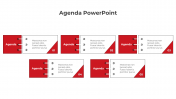 Elegant Red Color Agenda PowerPoint And Google Slides